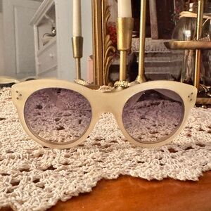 Celine Beige Sunglasses with Tinted Lenses